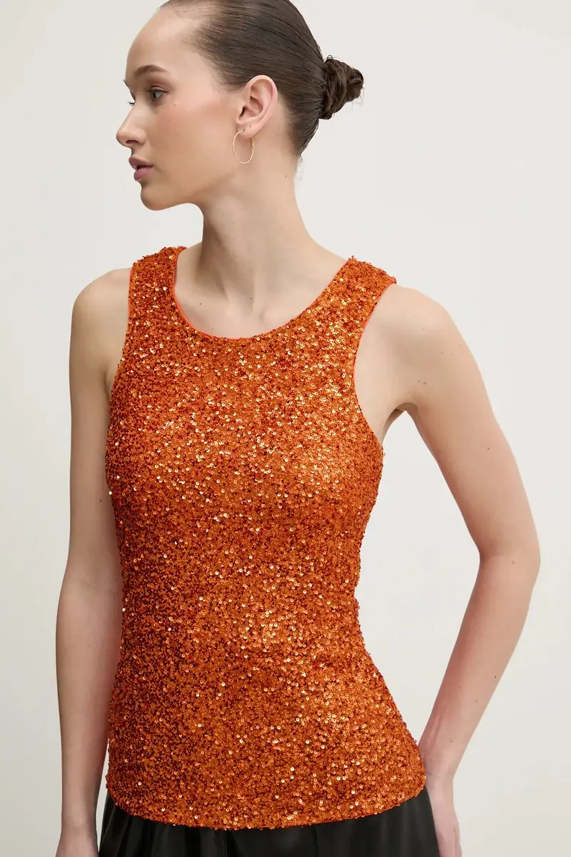 top Rust Sequin colore arancione NFDTO1615 miniatura 4