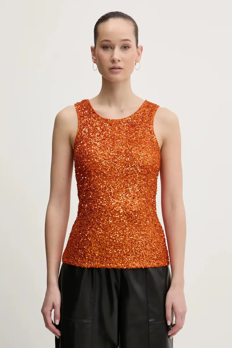 top Rust Sequin colore arancione NFDTO1615