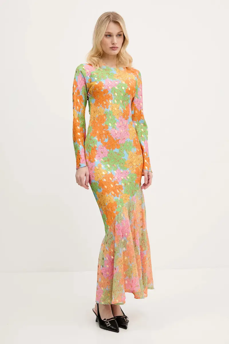 vestito colore arancione NFDDR1856 miniatura 2