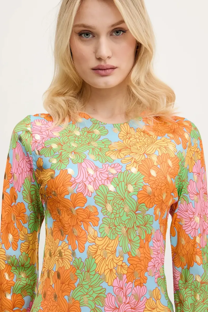 vestito colore arancione NFDDR1856 miniatura 5