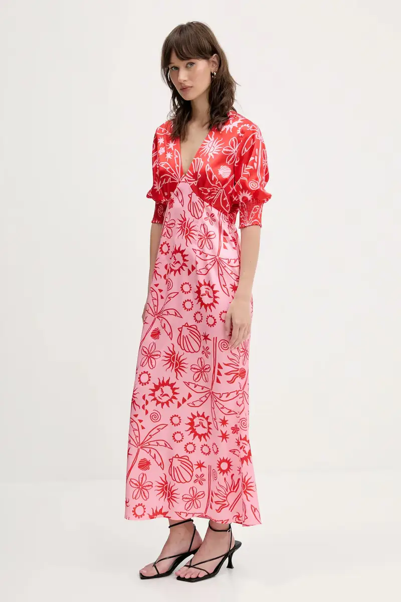 vestito colore rosso NFDDR2181 miniatura 3