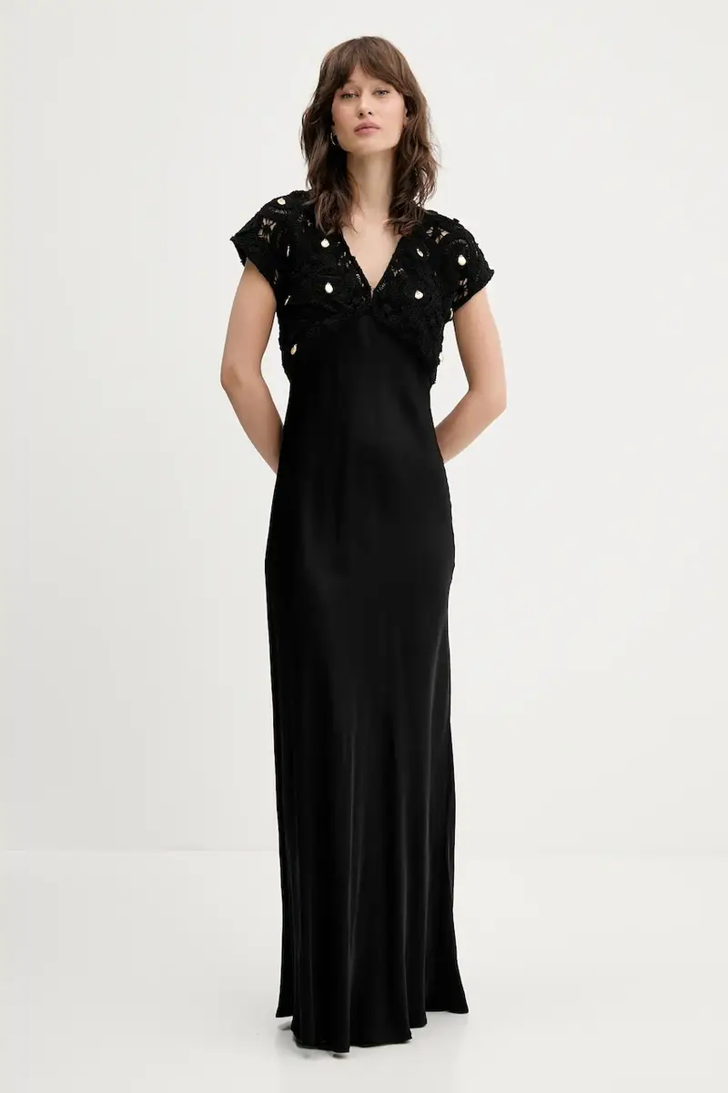 vestito con aggiunta di lana colore nero NFDDR2058