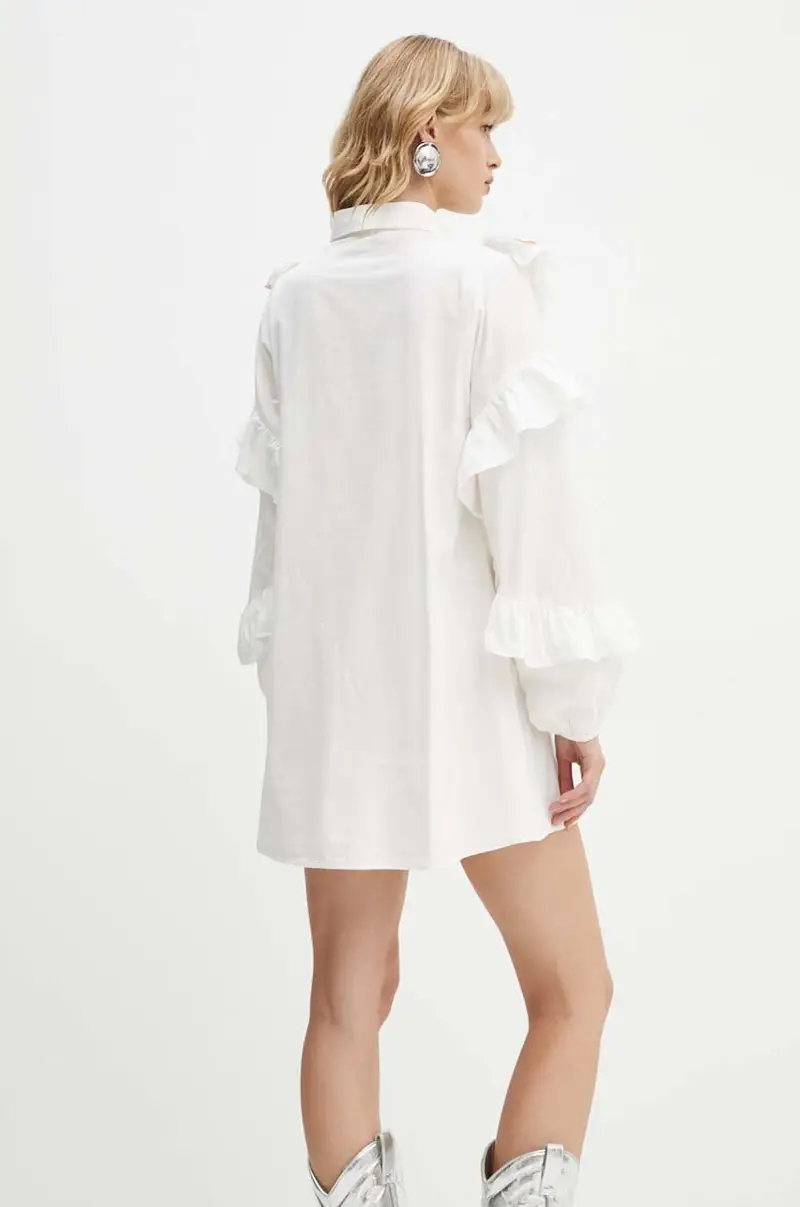 vestito in cotone Austin Mini Bianco miniatura 3