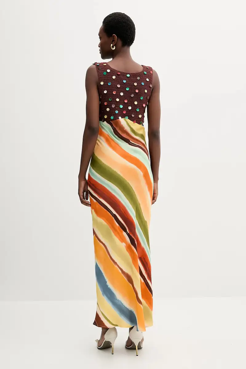 vestito in cotone colore arancione NFDDR2267 miniatura 3