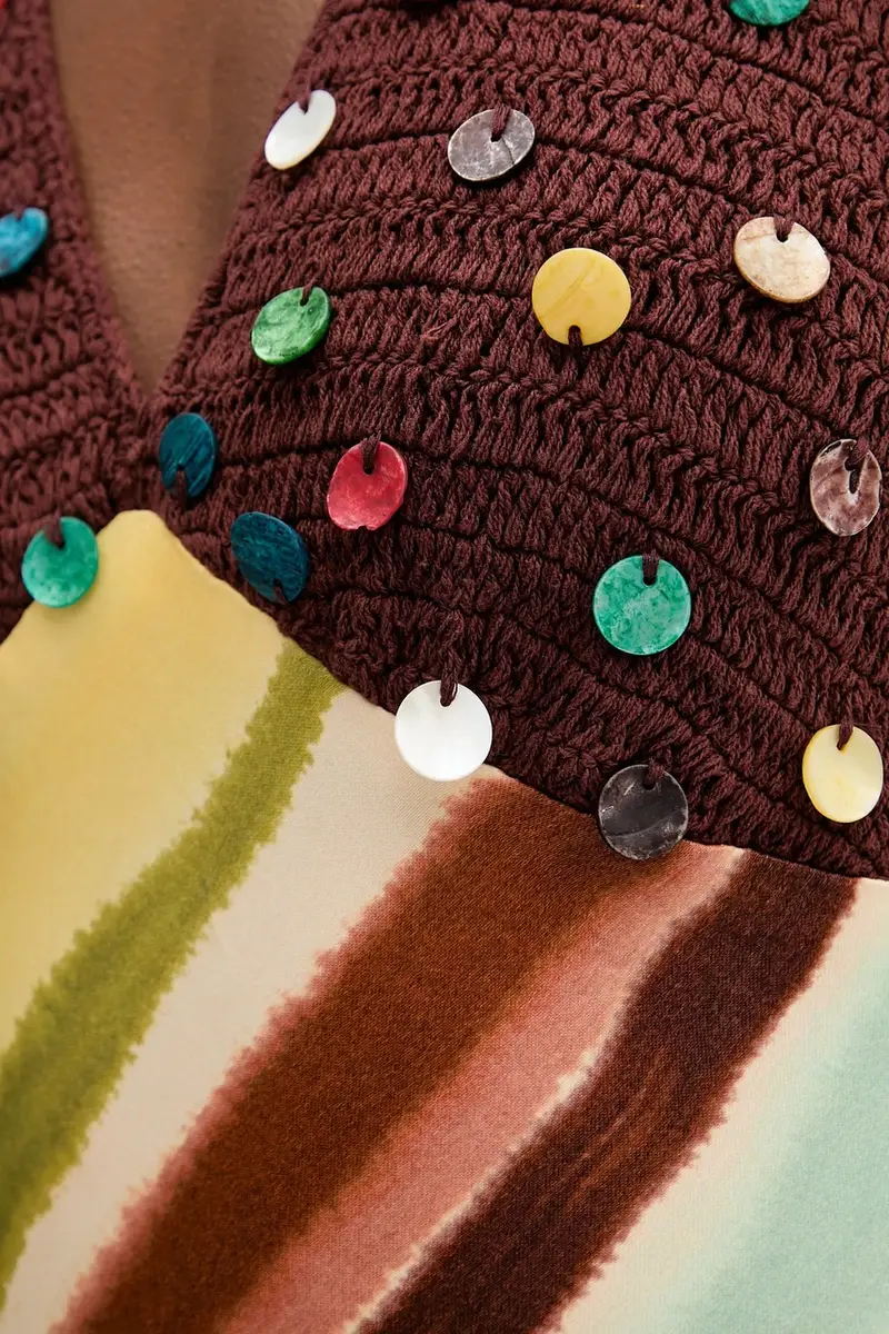 vestito in cotone colore arancione NFDDR2267 miniatura 5