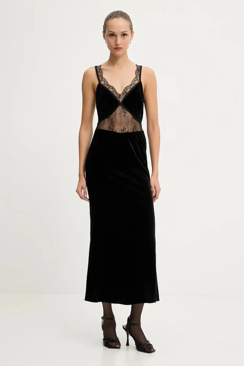 vestito in velluto colore nero NFDDR3012