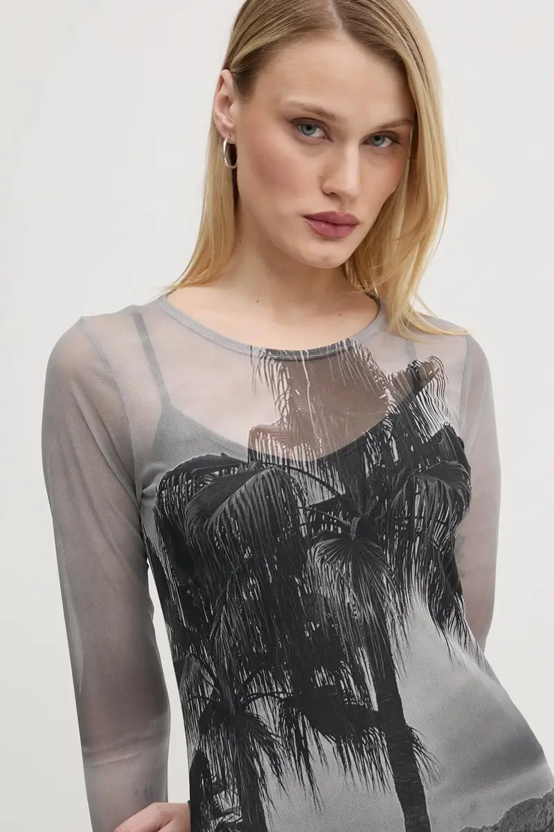 vestito Mallorca Scene Mesh colore grigio NFDDR1817 miniatura 2