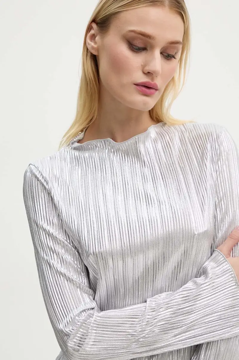 vestito Silver Plisse Sophia Argento miniatura 5