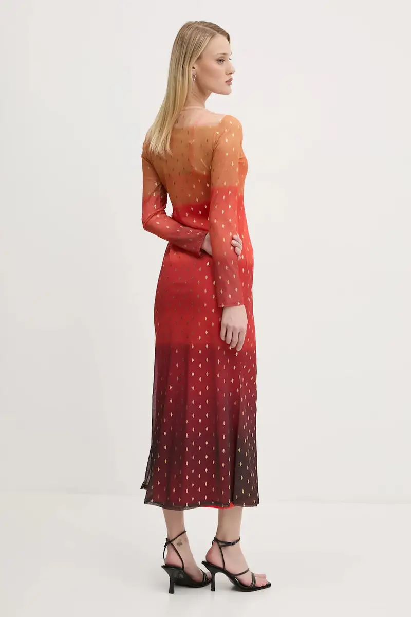 vestito Sunset Mesh colore arancione NFDDR1747 miniatura 3