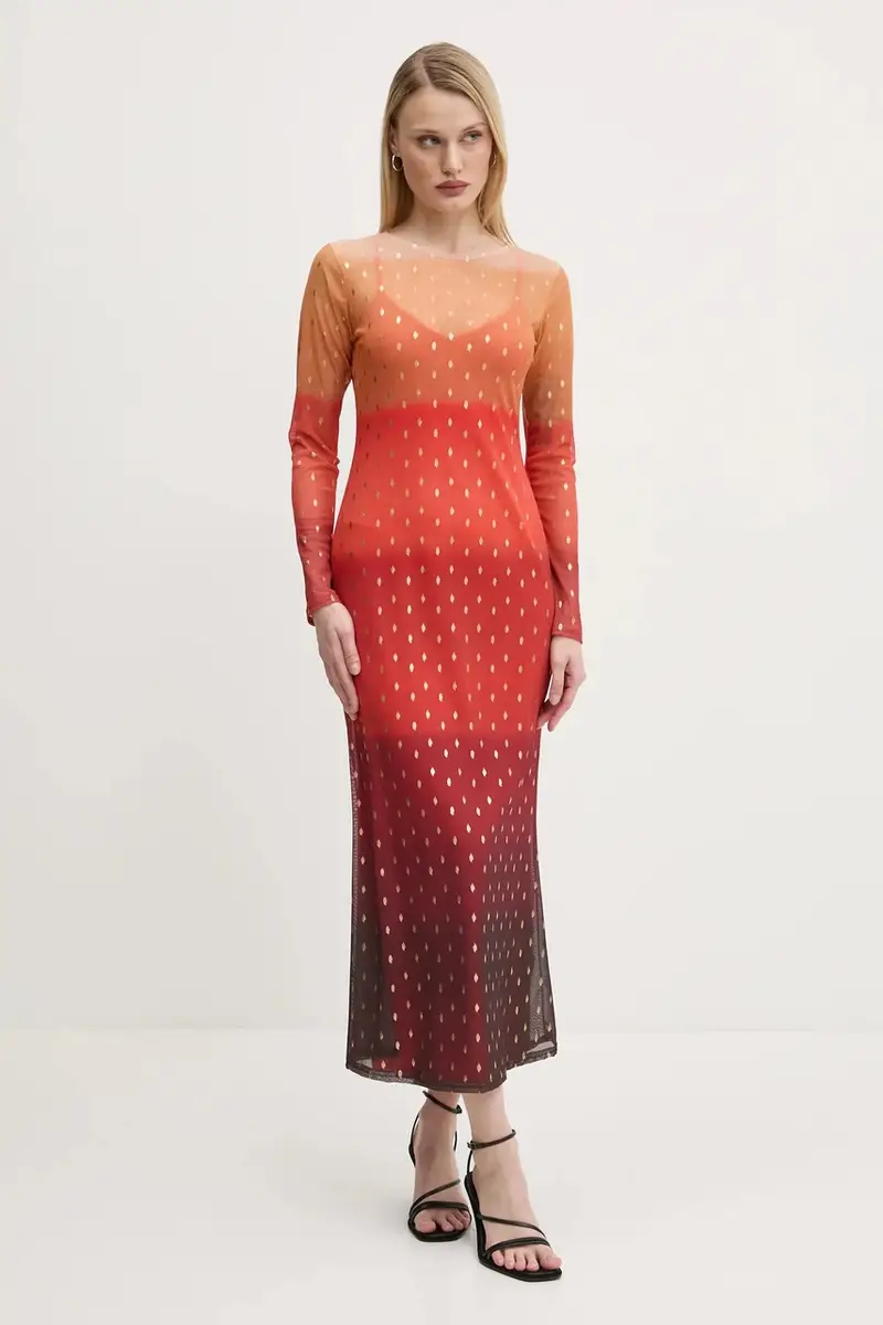 vestito Sunset Mesh colore arancione NFDDR1747 miniatura 4