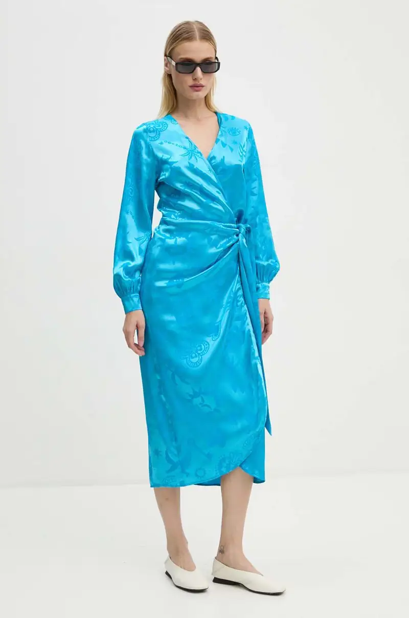 vestito Vienna Wrap Dress Blu