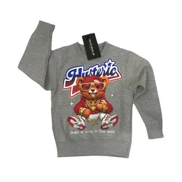 FELPA BAMBINO GIROCOLLO NEVER GIVE UP B7882 3-7 ANNI