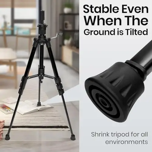 Neverland Beauty & Health Supporto per Parrucca da 47" (120cm), Supporto per Parrucca Regolabile con ganci, con base miniatura 3