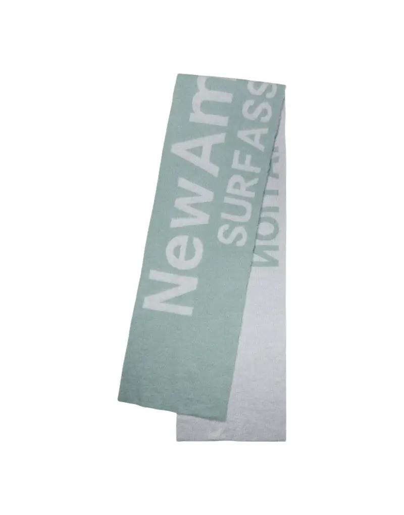 Fuzzy name scarf sciarpa - denim blue/bleached One Size