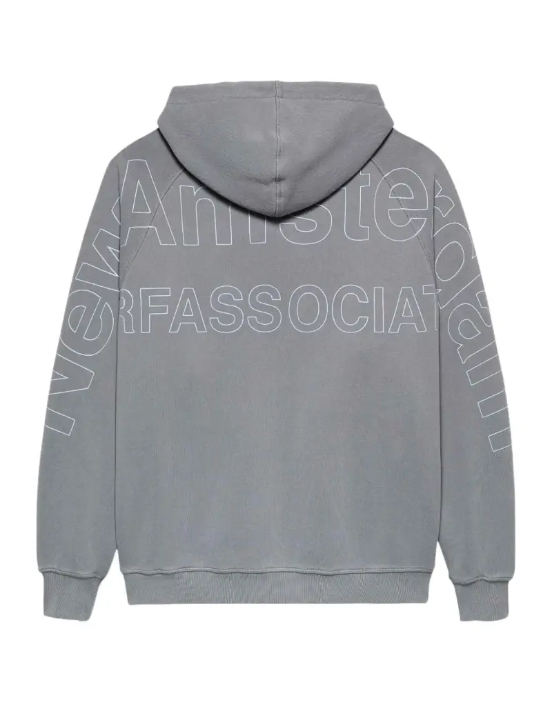 Logo line hoodie felpa con cappuccio con grafiche - Snow grey/White S