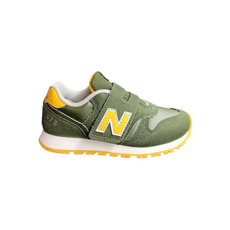 373 Mesh Suede Psv Verde Giallo - Sneakers Bambino EUR 34,5 / US 2 5