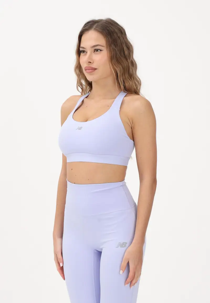 Bralette sportiva NB Essential lilla da donna