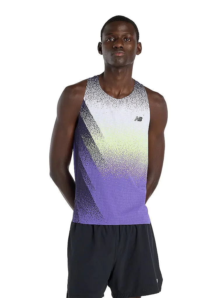 Canotta da running da uomo Race Day Ultra Light Printed lilla | S