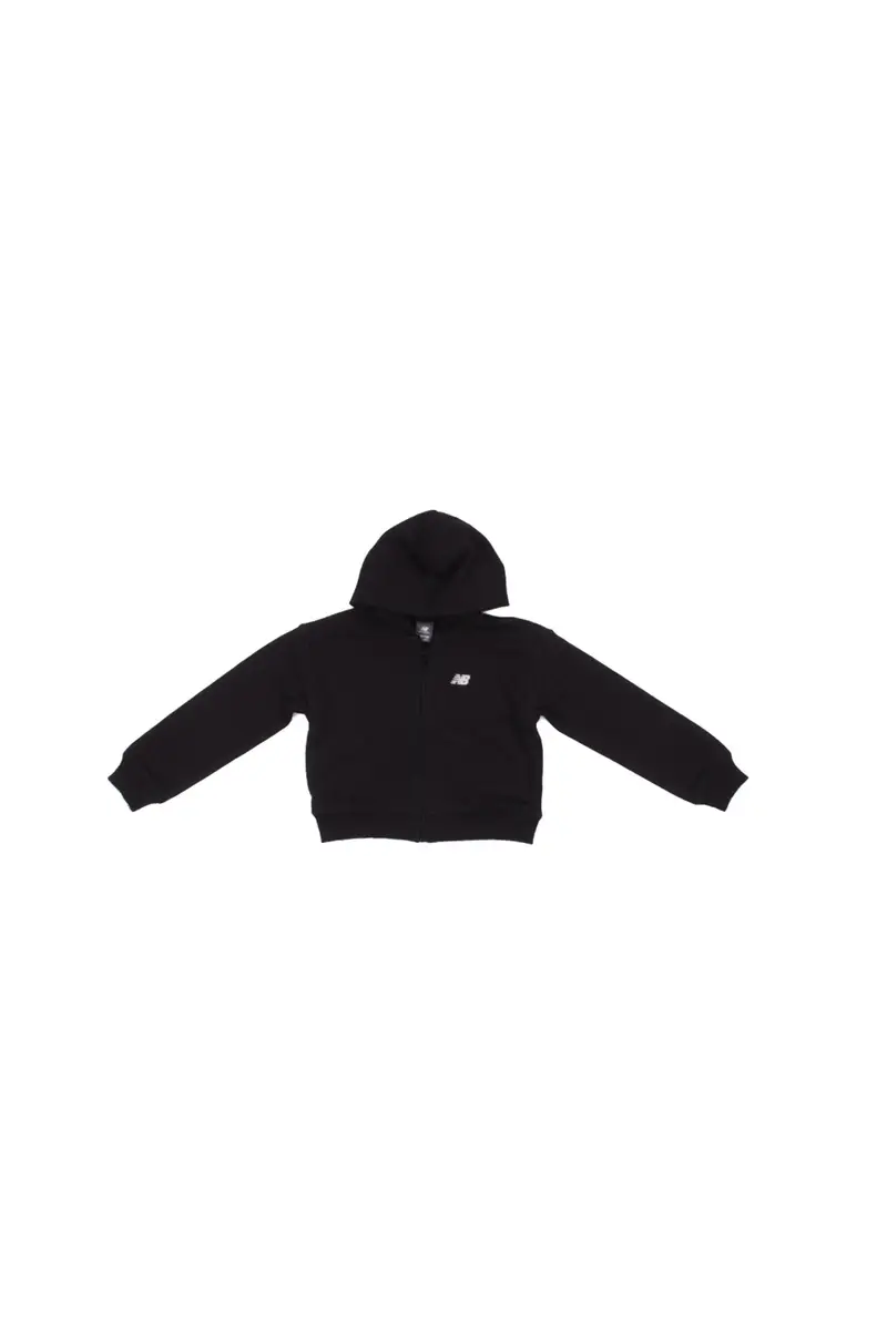 Felpa Bambina NEW BALANCE Nero Nb cropped ft small logo zip t
