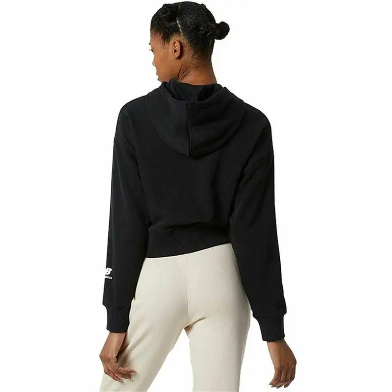 Felpa con Cappuccio Donna New Balance Essentials Celebrate W Nero | New Balance