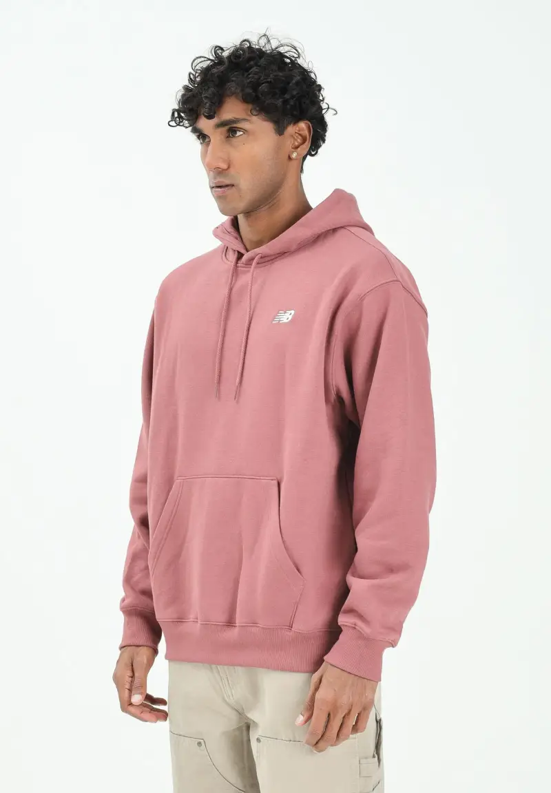 Felpa con cappuccio Essentials borgogna da uomo