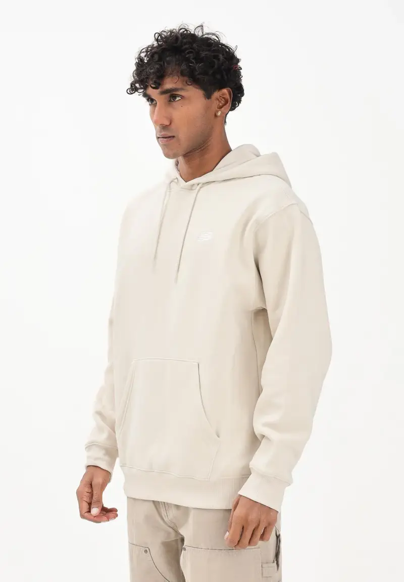 Felpa con cappuccio Essentials panna da uomo