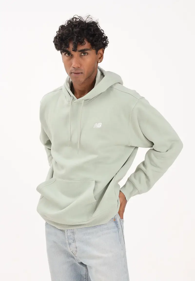 Felpa con cappuccio Essentials verde salvia da uomo miniatura 2