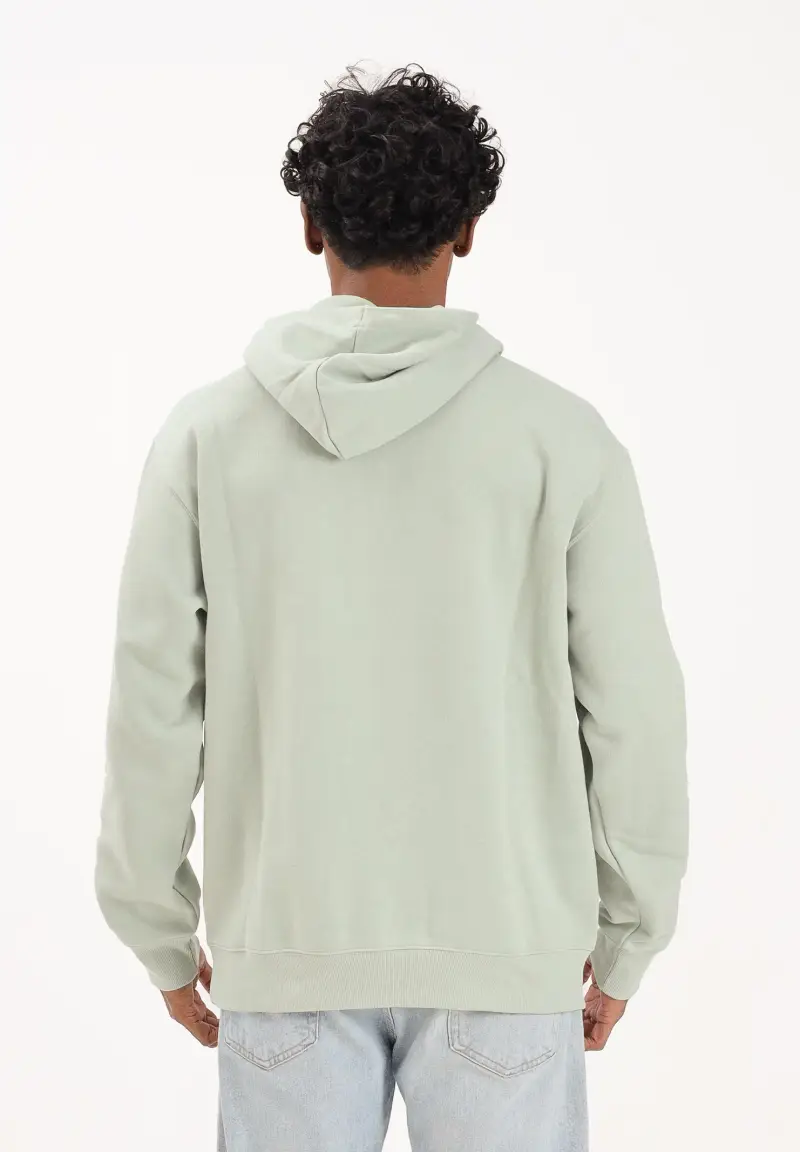 Felpa con cappuccio Essentials verde salvia da uomo miniatura 3