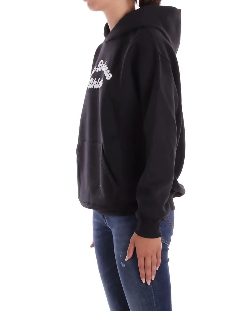 Felpa Donna NEW BALANCE Black Linear heritage fleece long miniatura 2