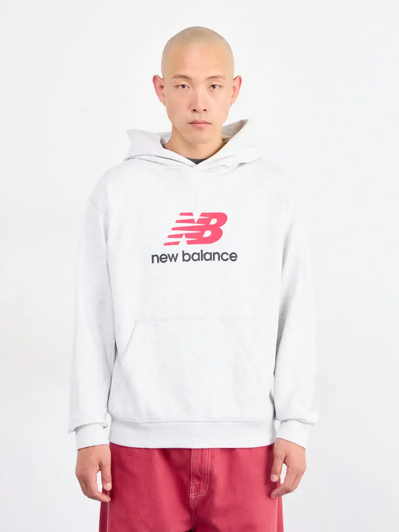 Felpa grigio sfumato / rosso chiaro / nero miniatura 2