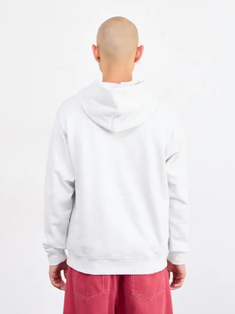 Felpa grigio sfumato / rosso chiaro / nero miniatura 3