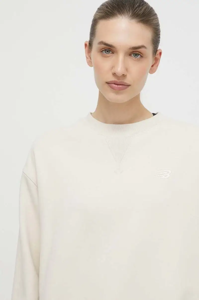 felpa in cotone donna colore beige