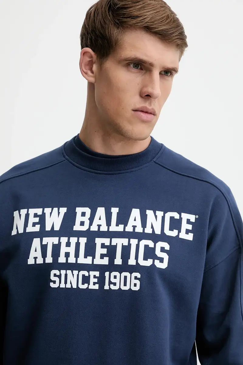 felpa in cotone uomo colore blu navy con applicazione MT51521NNY miniatura 4