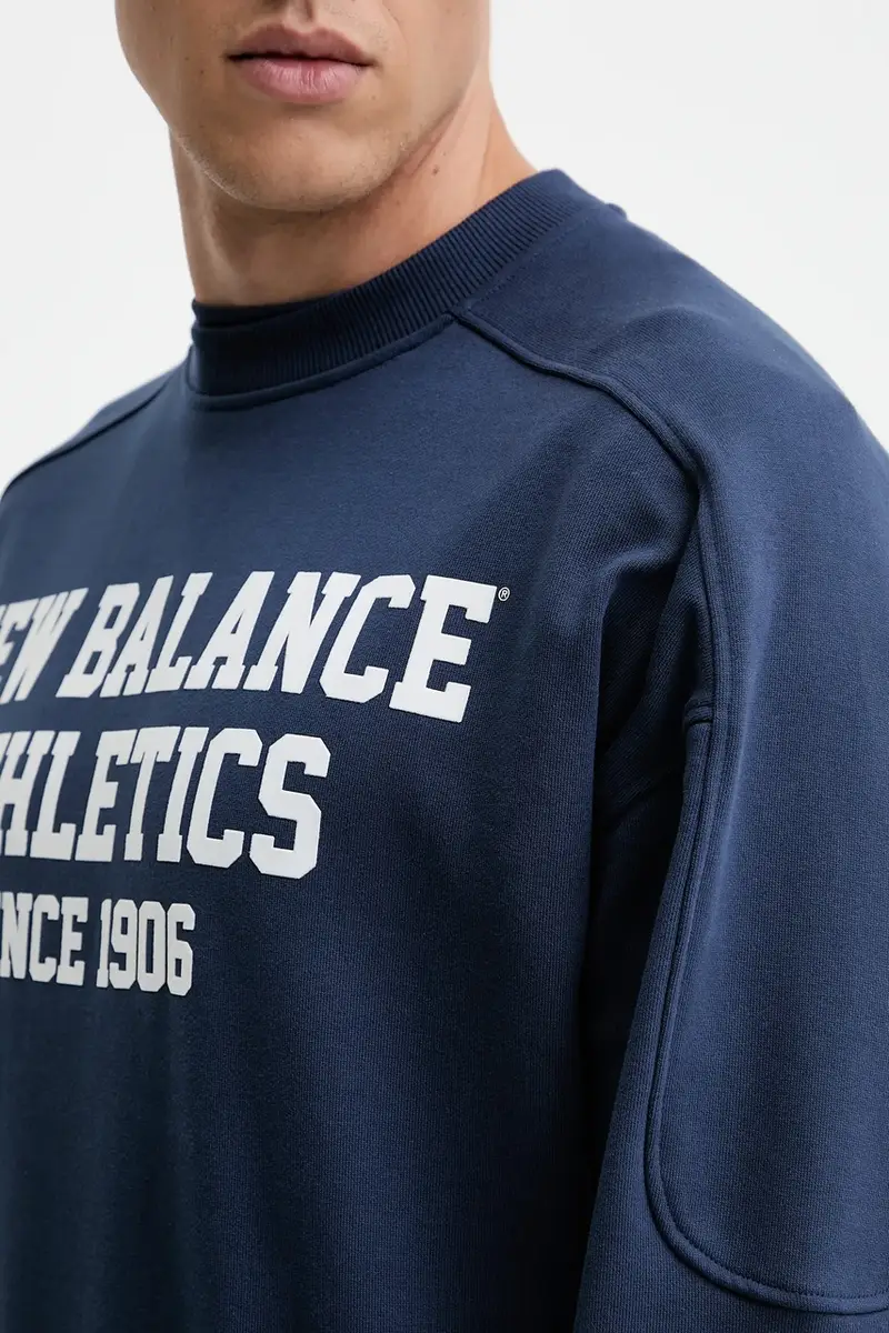 felpa in cotone uomo colore blu navy con applicazione MT51521NNY miniatura 5