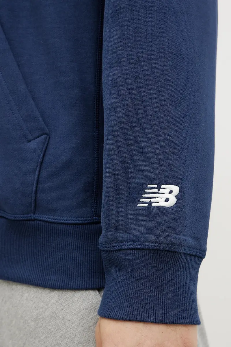 felpa in cotone uomo colore blu navy con cappuccio con applicazione MT51935NNY miniatura 5