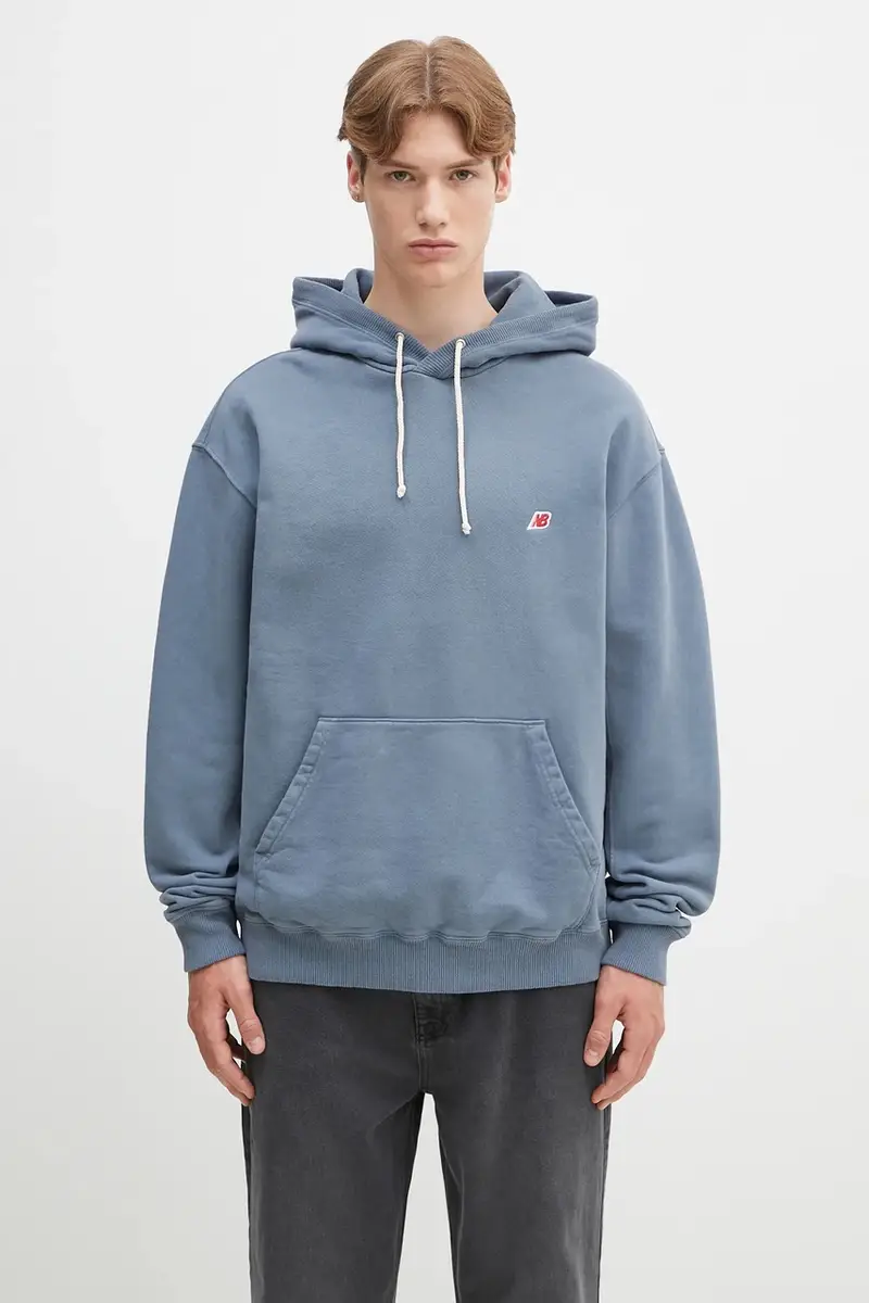 felpa Made In Usa Seasonal Core Hoo DTY uomo colore blu con cappuccio MT43547DTY