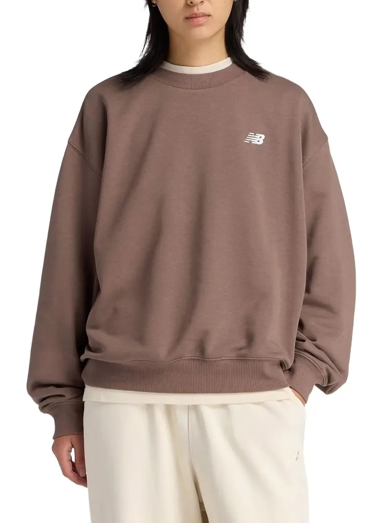felpa new balance da donna - marrone