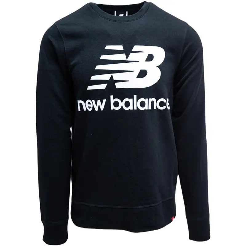 Felpa New Balance essentials stacked logo crew | New Balance Nero