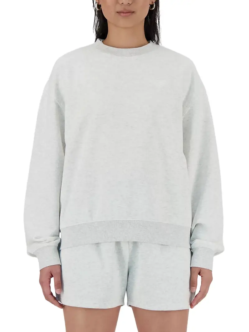 felpa new balance french terryda donna - grigio