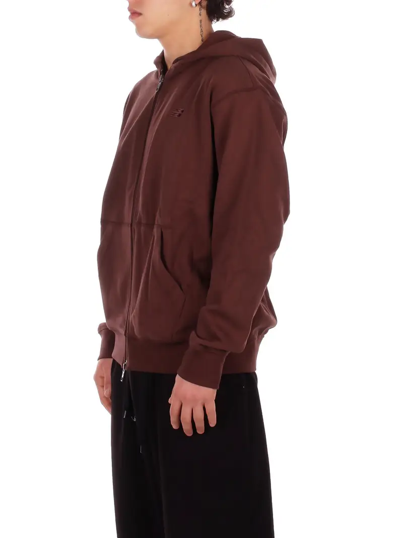 Felpa Unisex NEW BALANCE Brown Athletics french terry full zi miniatura 2