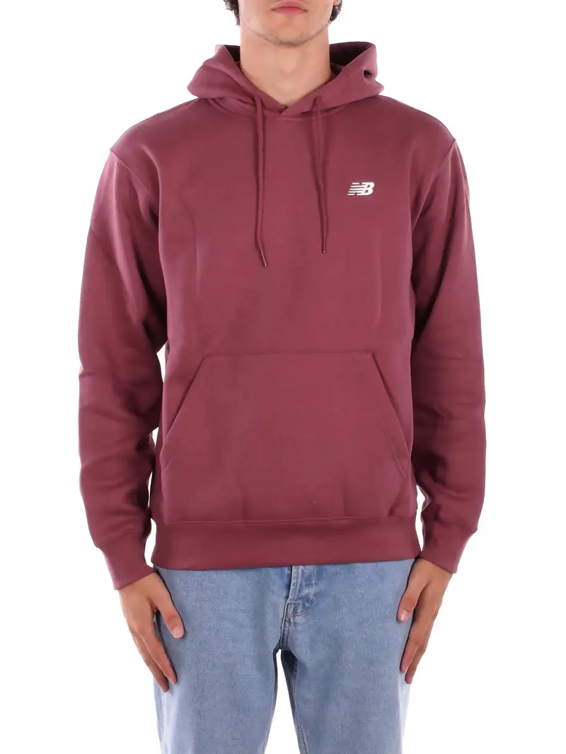 Felpa Unisex NEW BALANCE Burgundi Sport essential fleece hoodie