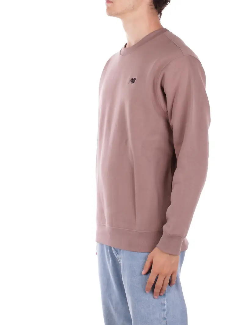 Felpa Unisex NEW BALANCE Cioccolato Linear graphic fleece crew miniatura 2