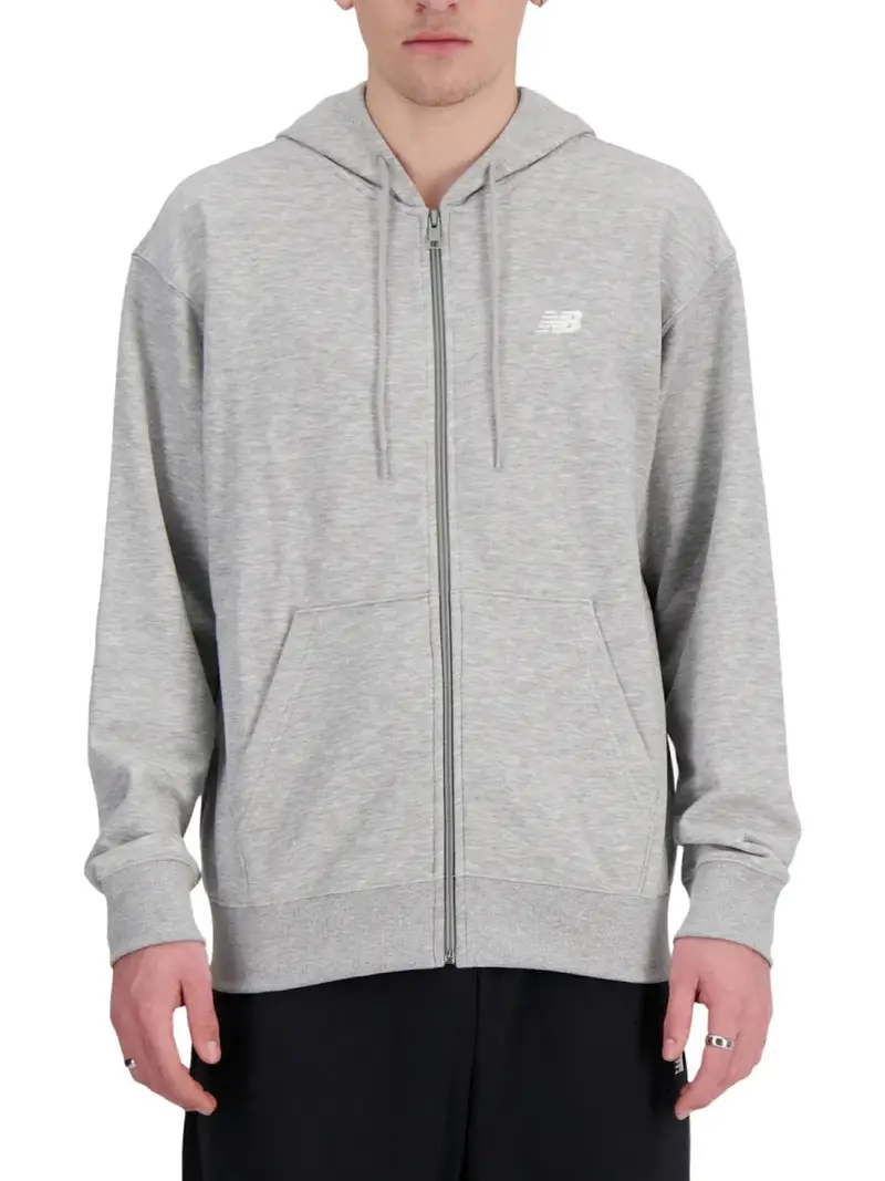 felpa zip new balance da uomo - grigio