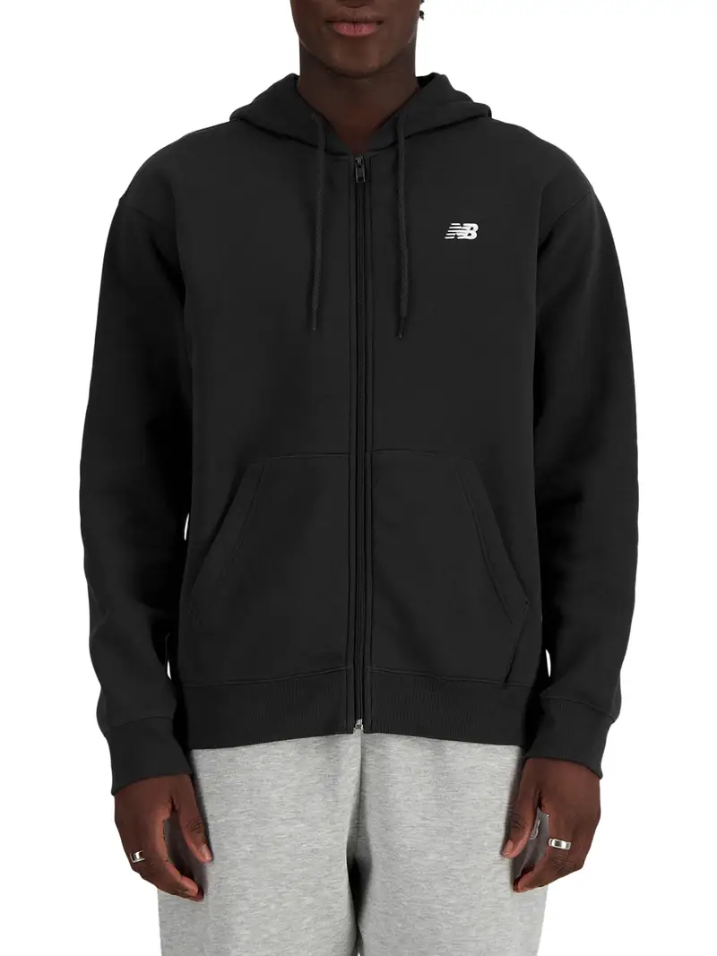 felpa zip new balance da uomo - nero