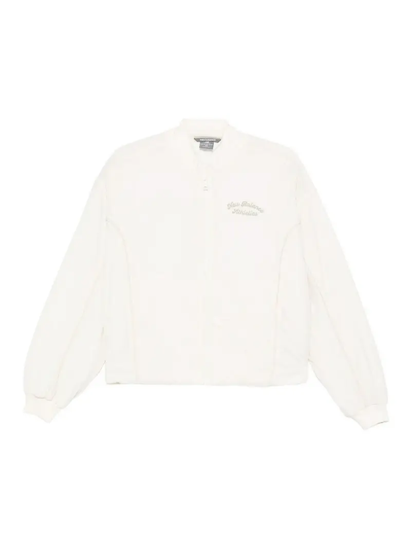 Giubbotto bomber in tessuto lineare Heritage Bianco