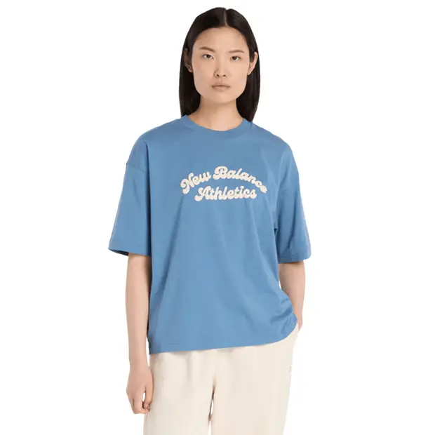 New Balance T-shirt Blu 3192346