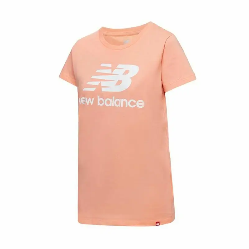 Maglia a Maniche Corte Donna New Balance Essentials Stacked Rosa | New Balance
