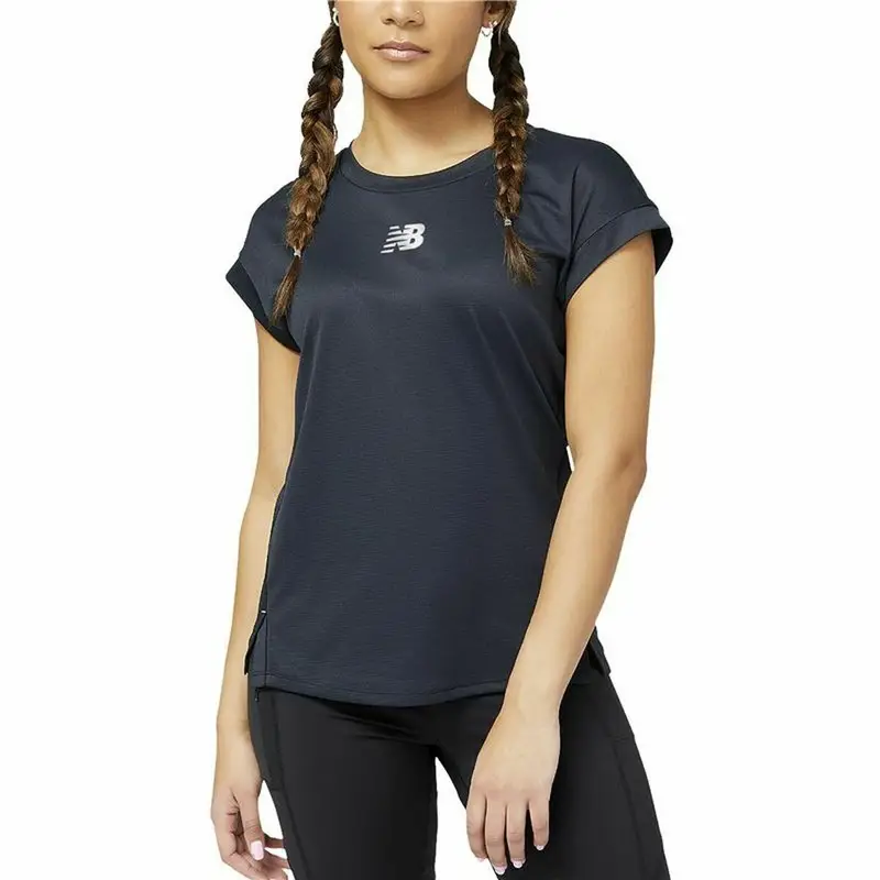Maglia a Maniche Corte Donna New Balance Impact AT N-Vent Nero | New Balance