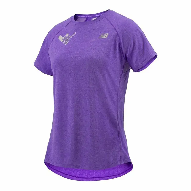 Maglia a Maniche Corte Donna New Balance Valencia Marathon Viola | New Balance Viola iris