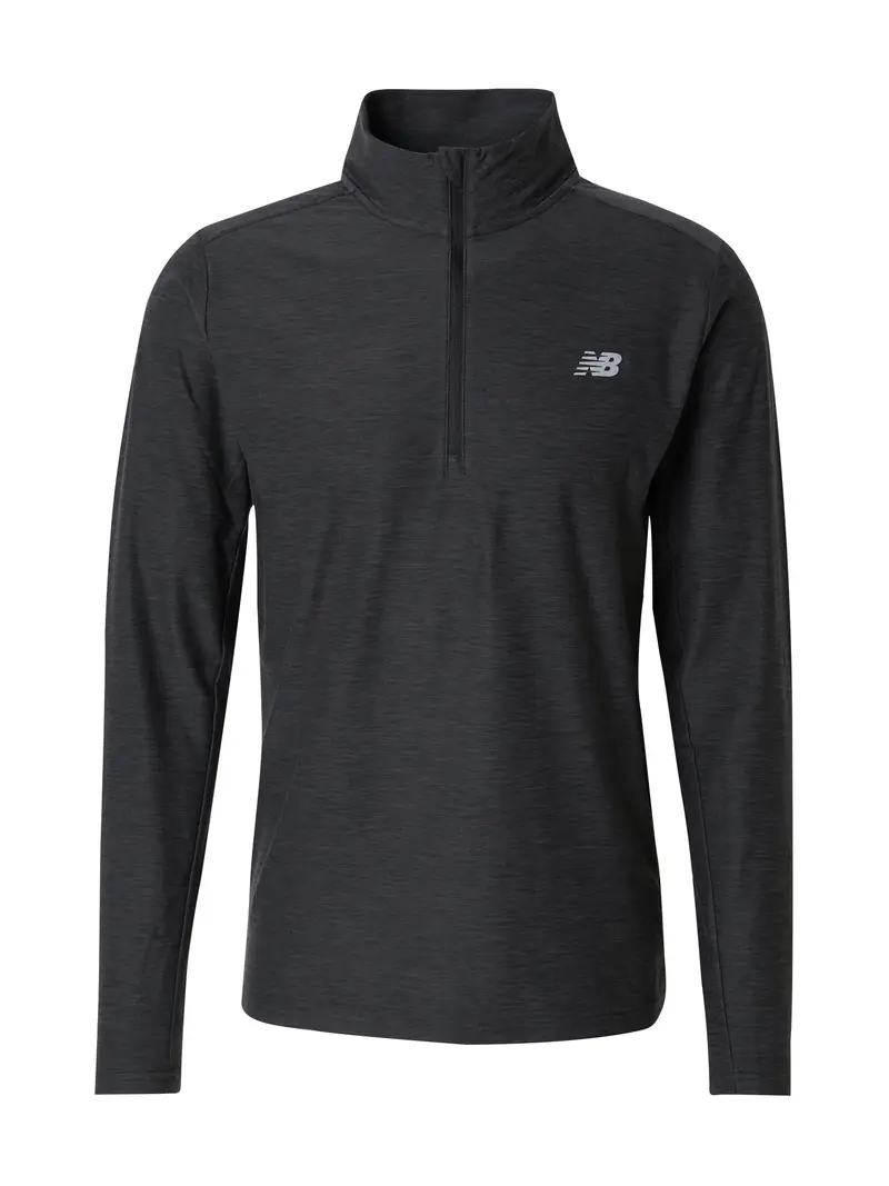 Maglia funzionale 'Space Dye' grigio chiaro / nero sfumato